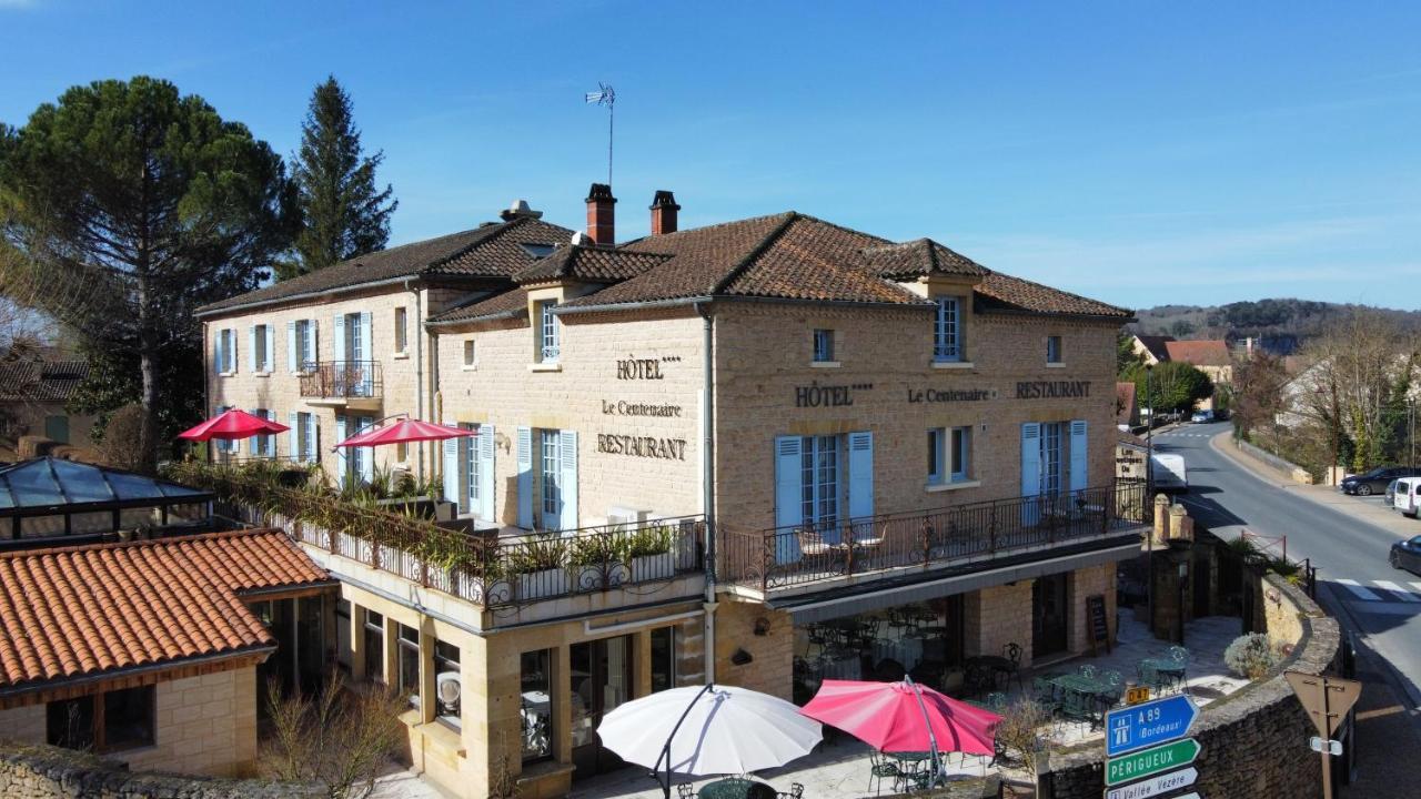 Hotel Restaurant Le Centenaire Les Eyzies Bagian luar foto